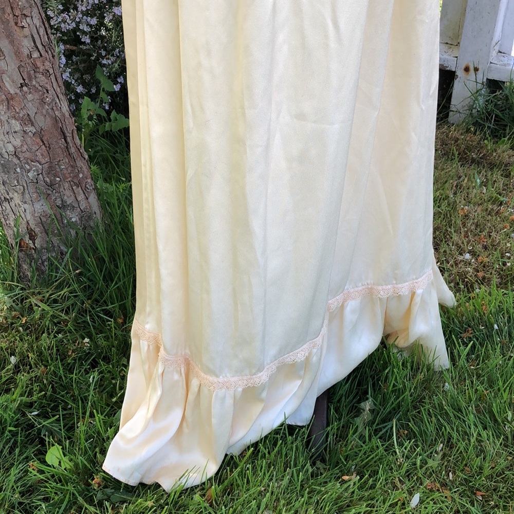 Vintage Gunne Sax satin lace Edwardian Victorian gown wedding gothic dress - Picture 5 of 12